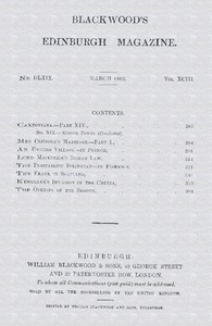 Blackwood's Edinburgh Magazine, Vol. 93, No. 569, March, 1863, Various